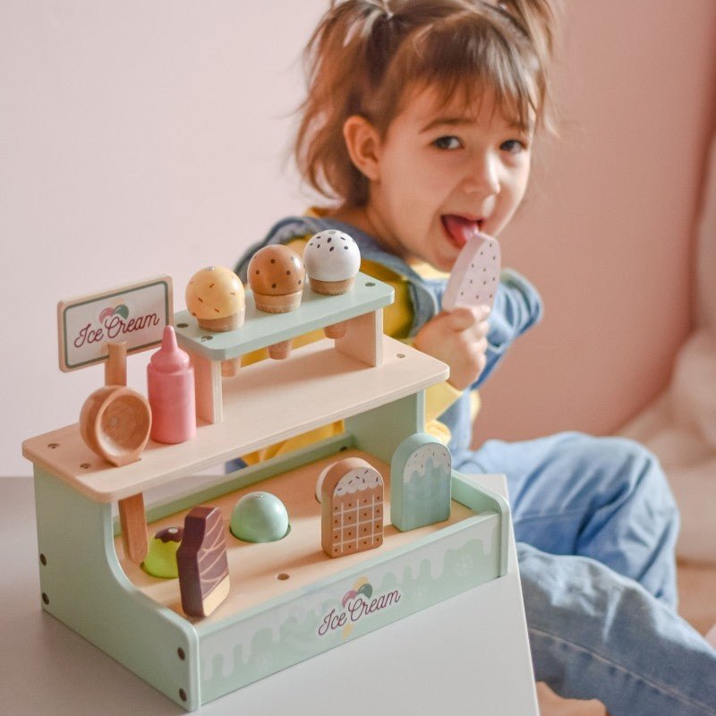 Eisdiele Holz Kinder, 16 - teilig - Herzwerk