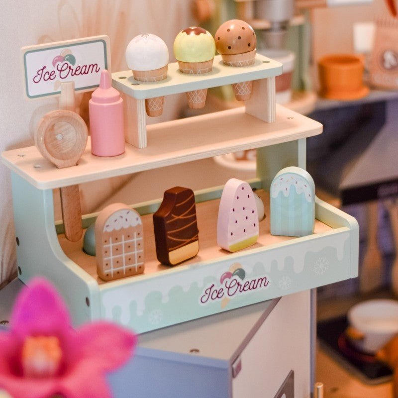 Eisdiele Holz Kinder, 16 - teilig - Herzwerk