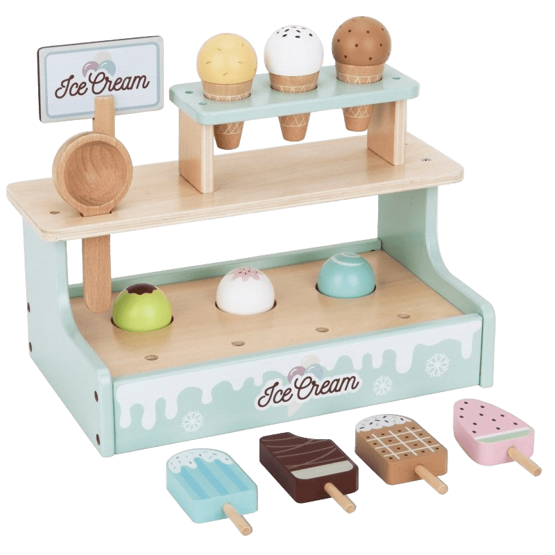 Eisdiele Holz Kinder, 16 - teilig - Herzwerk