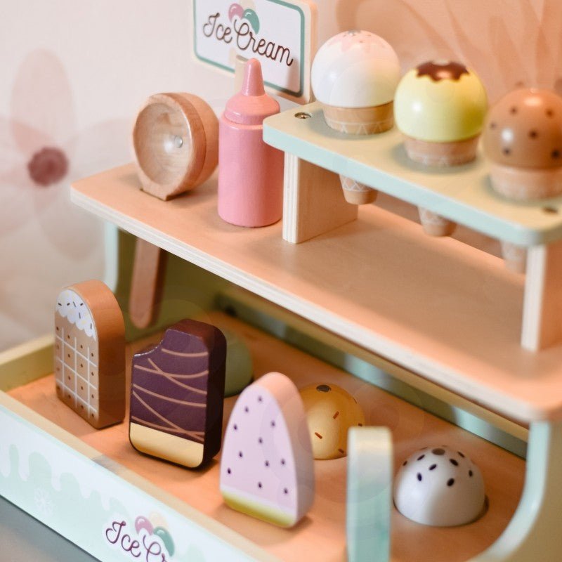 Eisdiele Holz Kinder, 16 - teilig - Herzwerk
