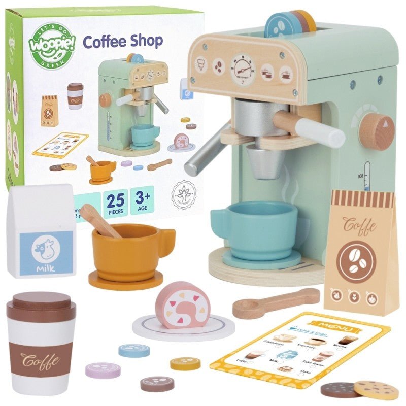 Kinder Kaffeemaschine aus Holz - Herzwerk