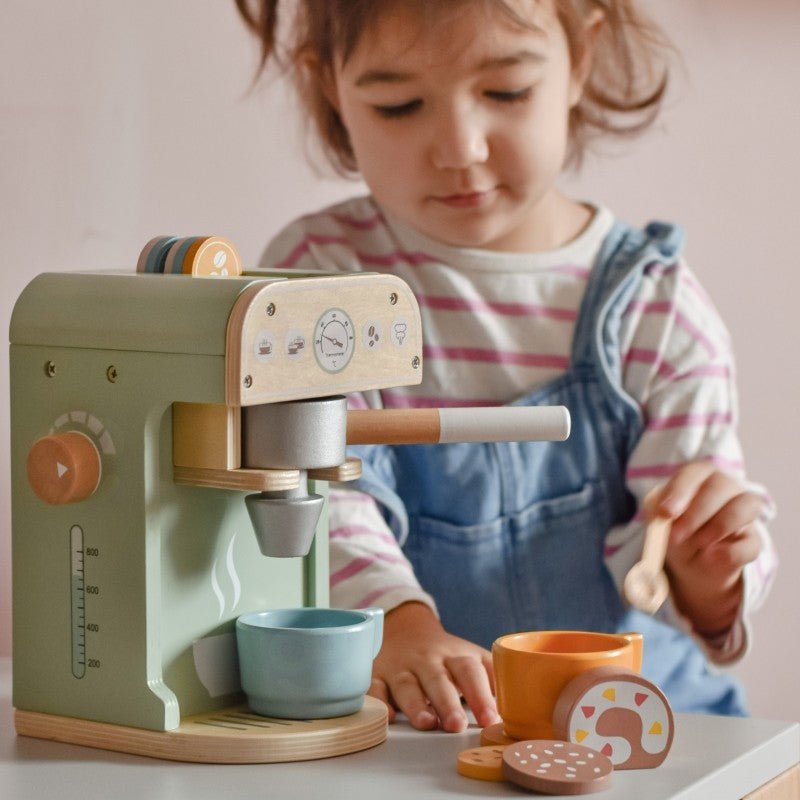 Kinder Kaffeemaschine aus Holz - Herzwerk