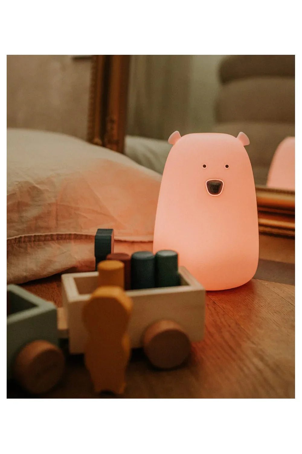 Nachtlicht Bär - Pink - Herzwerk